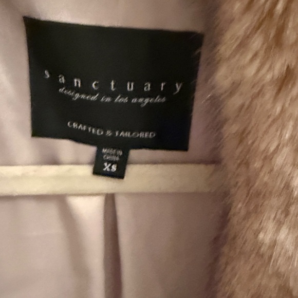 Sanctuary Faux Fur Vest in Brown. Size XS - Picture 2 of 3